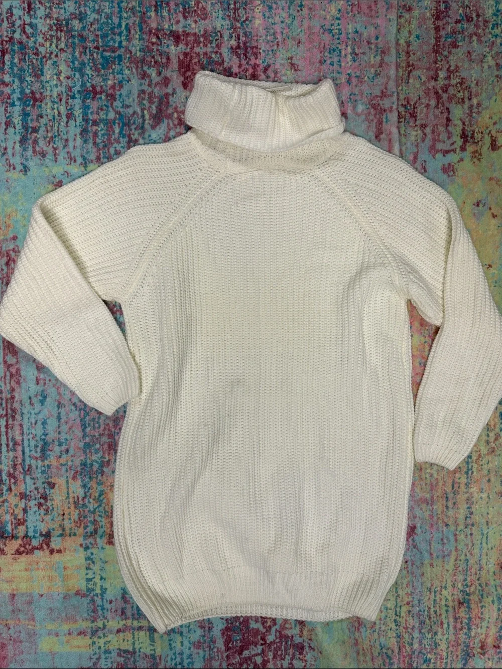 Milano Cream Ribbed Turtleneck Sweater
